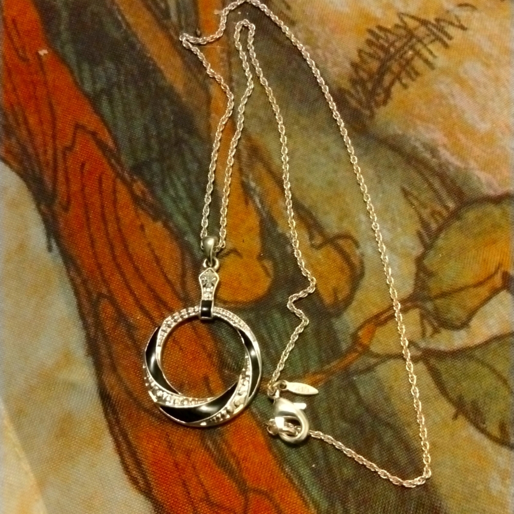 Vintage signed costume pendent necklace